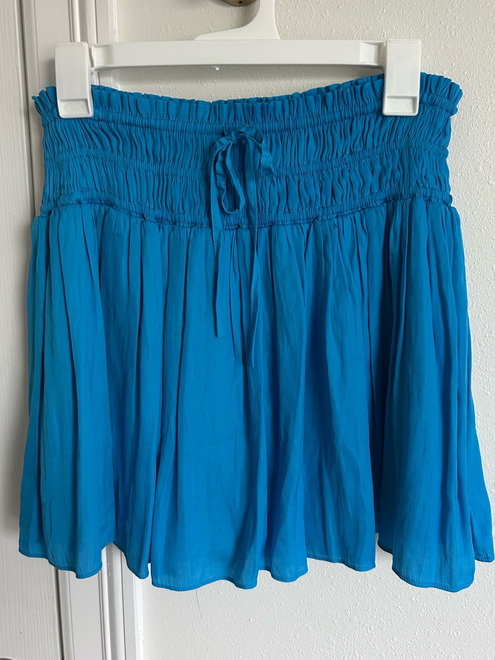 Do+Be Blue Smocked Waist Flowy Shorts